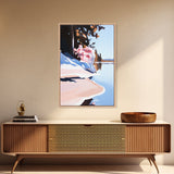 Lakeside Serenity, Peaceful Landscape, Framed Canvas Print, Tranquil Wall Art, Nature Lover Gift, Minimalist Decor, Cozy Home Aesthetic