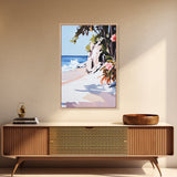 Tropical, Waves, Vibrant, Serenity, Canvas Print, Summer Wall Art, Bright Coastal Decor, Beach House Artwork, Nature-Inspired Living Room Art