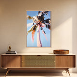 Palm Tree, Tropical Paradise, Summer Beach Vibes, Coastal Living Art, Vacation Dream, Canvas Print, Boho Wall Decor, Relaxing Art