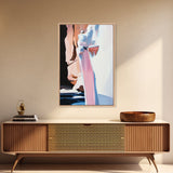 Canyon Serenity, Earthy Landscape, Nature Inspired Art, Warm Neutral Tones, Rustic Minimalist Style, Framed Canvas Print