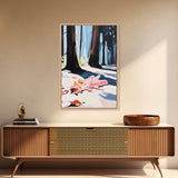 Autumn Forest, Fall Leaves, Cozy Aesthetic, Seasonal Art, Rustic Decor, Warm Tones, Nature Painting, Canvas Print, Living Room Wall Art