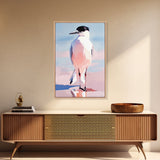 Seabird, Coastal Wildlife Art, Framed Canvas Print, Beach House Wall Decor, Nature Painting, Modern Home Aesthetic, Ocean Inspired
