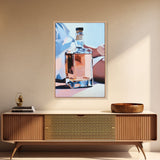 Whiskey Bottle, Elegant Drink, Modern Still Life, Minimalist Art, Sophisticated Decor, Bar Wall Art, Contemporary Painting, Canvas Print