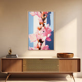 Sunlit Blossoms, Soft Pastel, Romantic Floral Art, Feminine Wall Decor, Modern Botanical Painting, Bedroom Wall Art, Canvas Print