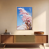 Windblown Grass, Beach Prairie Art, Coastal Breeze Print, Framed Canvas Print, Neutral Minimalist Decor, Modern Nature Wall Art
