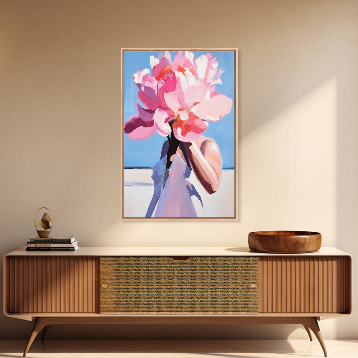Wave Splash, Beach House Art, Ocean Print, Coastal Water Painting, Summer Vibes, Framed Canvas Print, Living Room Decor, Gift