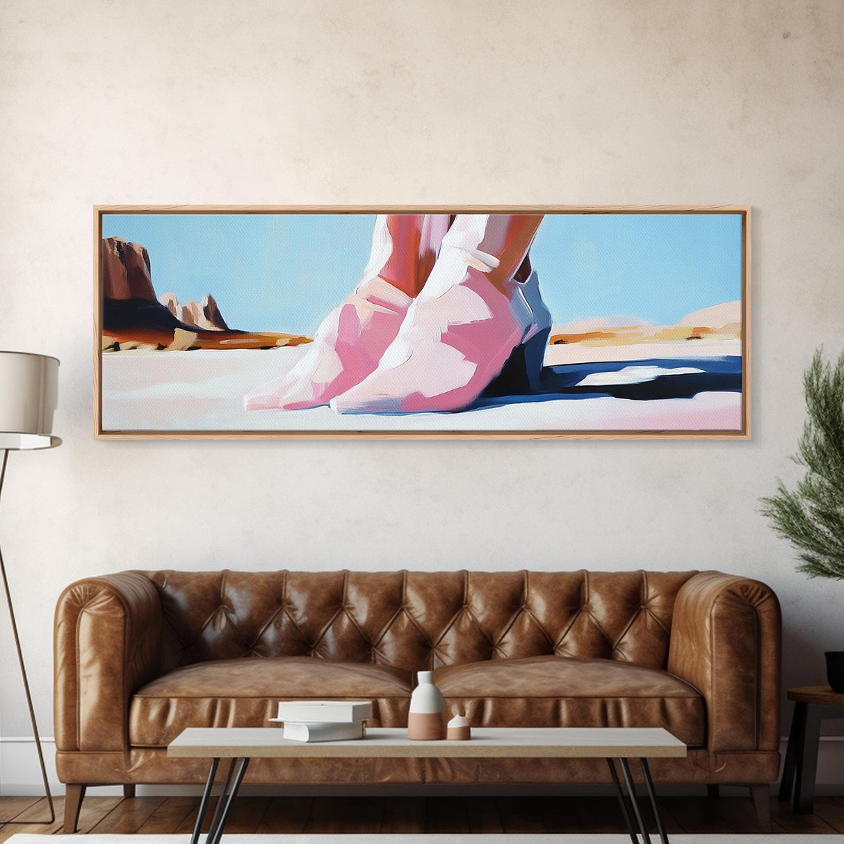 Steps, Western Art, Desert Landscape, Canvas Print, Modern Southwest Decor, Minimalist Desert Painting, Living Room Wall Art