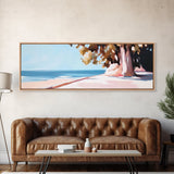 Beach Horizon, Coastal Escape, Tranquil Ocean Art, Seaside Aesthetic, Relaxing Home Decor, Bohemian Summer Vibes, Canvas Print