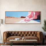 Desert Landscape, Modern Art, Living Room Wall Art, Framed Canvas Print, Minimalist Artwork, Neutral Decor, Southwest Wall Decor
