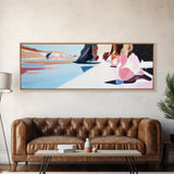 Desert Reflection, Minimalist Art, Modern Landscape, Neutral Tones, Framed Canvas Print, Boho Decor, Living Room Wall Art, Large Art