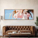 Palm Tree, Tropical, Sunset, Canvas Print, Coastal Wall Art, Beach Aesthetic, Summer Decor, Minimalist Art, Living Room Artwork