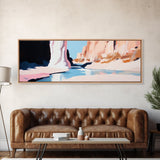 Canyon River, Desert Landscape, Nature Art, Framed Canvas Print, Earthy Tones, Nature Decor, Southwestern Wall Art, Modern Landscape Art