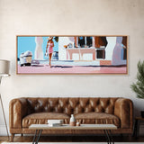 Elegant Woman, Luxury Fashion, High-End Lifestyle, Sophisticated Style, Framed Canvas Print, Glamorous Bedroom Wall Art