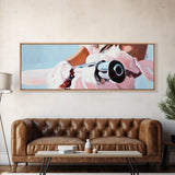 Western Girl, Cowgirl Aesthetic, Feminine Art, Framed Canvas Print, Rustic Wall Art, Minimalist Art, Boho Decor, Bedroom Art
