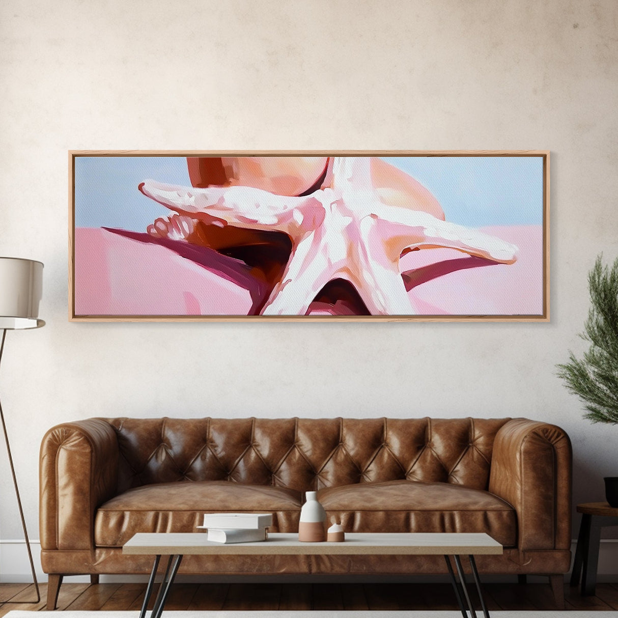 Starfish, Coastal Art, Beach Serenity, Framed Canvas Print, Nautical Wall Art, Minimalist Ocean Decor, Living Room Art, Seaside Theme