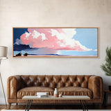 Stormy Sky Landscape, Dramatic Cloud Art, Modern Scenic Print, Nature Wall Art, Large Canvas Print, Minimalist Home Decor, Office Art