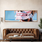 Tribal Mask Art, Beach Aesthetic Print, Abstract Cultural Painting, Boho Decor, Large Canvas Print, Unique Wall Art, Living Room Decor