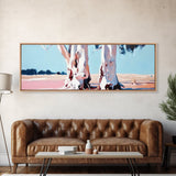 Desert Trees, Minimalist Landscape, Rustic Home Decor, Framed Canvas Print, Living Room Wall Art, Boho Aesthetic, Neutral Nature Art