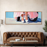 High Heels, Pink Dress, Feminine Aesthetic, Fashion Wall Art, Chic Home Decor, Canvas Print, Dressing Room Decor, Modern Style