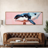 Orca Whale, Marine Life Art, Ocean Wall Decor, Animal Lover Gift, Coastal Home, Nautical Theme, Minimalist Design, Canvas Print