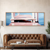 Dock on Water, Serene Reflection, Minimalist Art, Nautical Decor, Canvas Print, Coastal Home Art, Relaxing Wall Art, Lake House Decor