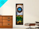 Nautical Window, Rustic Wood, Coastal Home, Canvas Print, Ocean View, Maritime Wall Art, Beach House Decor, Living Room Wall Art
