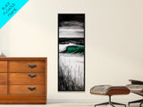 Ocean Wave, Emerald Green, Coastal Art, Framed Canvas Print, Beach House Decor, Nautical Wall Art, Surf Painting, Living Room Art