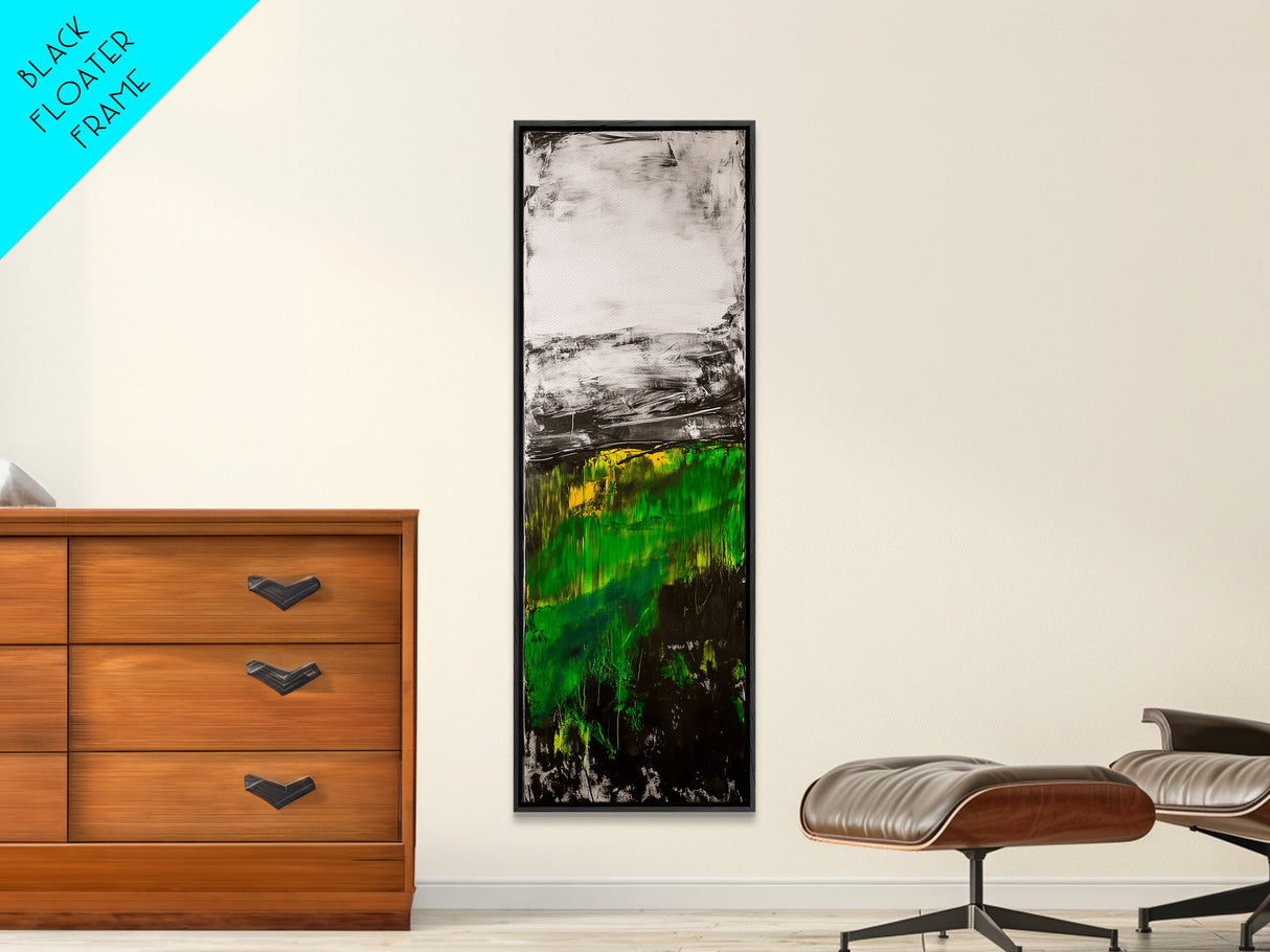 Abstract Meadow, Green Fields, Contemporary Landscape, Nature Inspired Art, Textured Painting, Rustic Wall Decor, Canvas Print