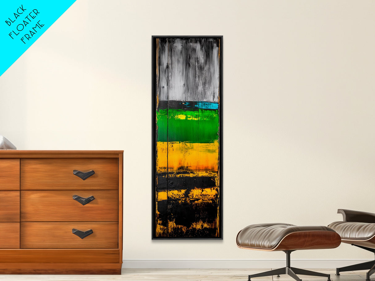 Rustic Abstract, Distressed Wood Texture Painting, Modern Farmhouse Wall Art, Framed Canvas Print, Industrial Decor, Neutral Artwork