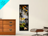 Tropical Escape, Palm Trees, Ocean Breeze, Canvas Print, Coastal Decor, Beach House Wall Art, Vacation Vibes, Relaxing Living Room Art