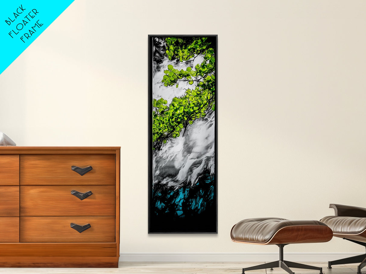 Green Abstract, Nature Inspired, Botanical Art, Canvas Print, Lush Leaves, Modern Home Decor, Office Wall Art, Contemporary Wall Art
