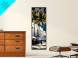 Tropical Paradise, Palm Tree Art, Coastal Decor, Beach House Painting, Vacation Vibes, Canvas Print, Living Room Wall Art, Boho Chic