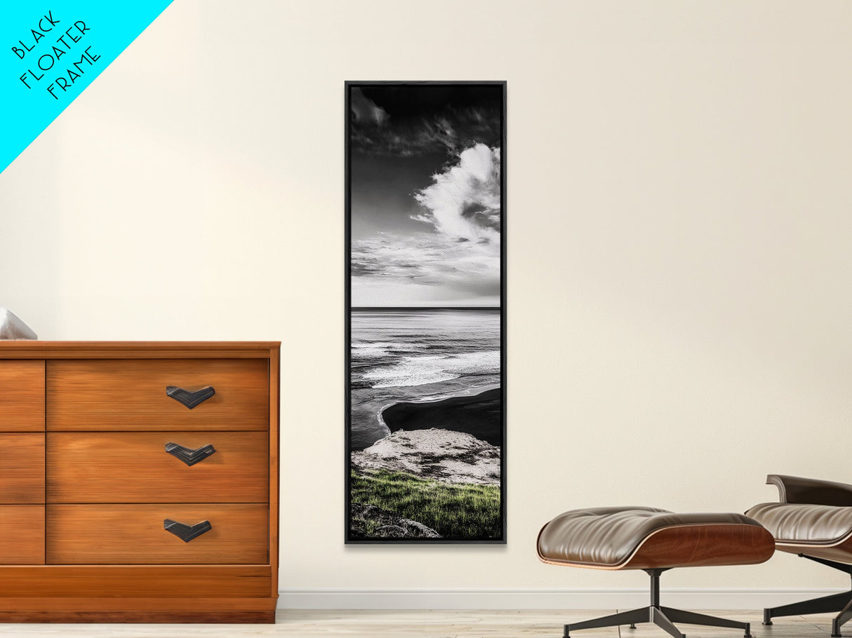 Tranquil Ocean, Minimalist Seascape, Black and White Wall Art, Coastal Serenity, Beach Photography, Canvas Print, Modern Home Decor