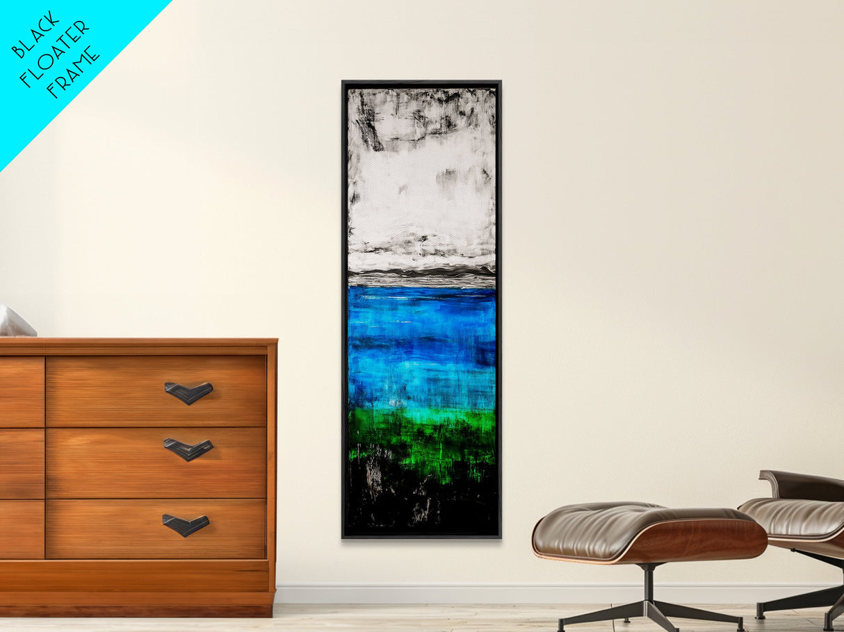 Ocean Horizon, Minimalist Seascape, Coastal Wall Art, Canvas Print, Tranquil Blue Tones, Beach House Decor, Modern Home Artwork