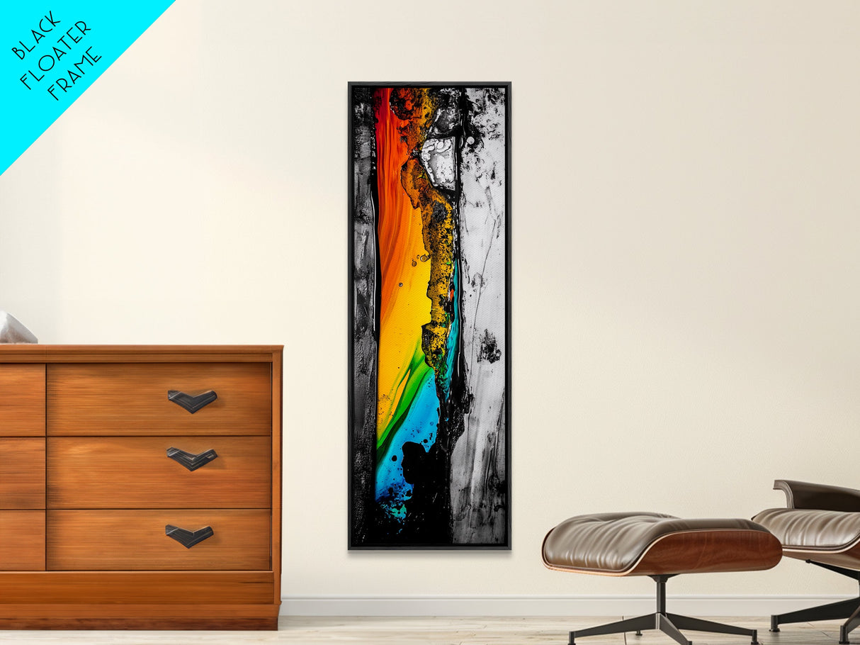 Surreal Vision, Futuristic Abstract, Black and White, Canvas Print, Contemporary Artwork, Living Room Decor, Modern Art, Mystical Vibes