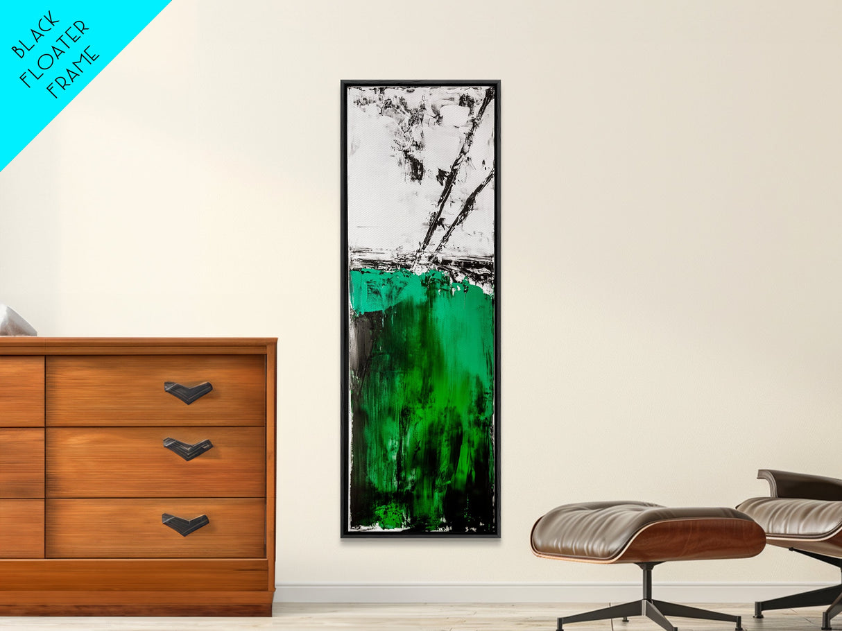 Green, Abstract, Canvas Print, Nature Artwork, Minimalist Home Decor, Textured Painting, Living Room Wall Art, Contemporary Decor