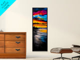 Colorful, Sunset, Reflection, Canvas Print, Ocean View Art, Bright Sunset Painting, Modern Home Decor, Bedroom Wall Art