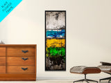 Colorful Abstract, Bold Textures, Vibrant Expression, Framed Canvas Print, Contemporary Wall Art, Living Room or Office Artwork