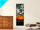 Fiery Sunset, Bold Abstract Art, Expressionist Painting, Colorful Landscape, Framed Canvas Print, Office Wall Art, Autumn Wall Decor