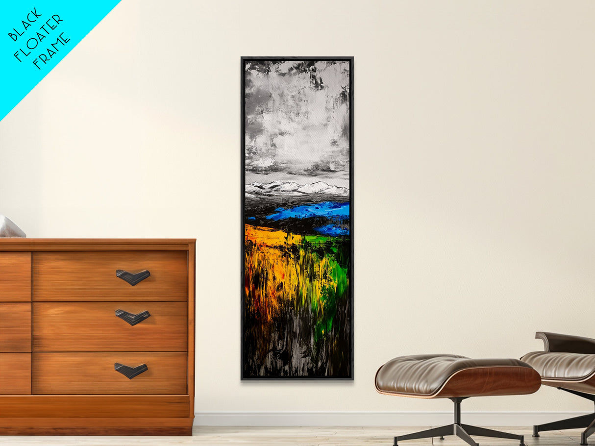 Colorful Fields, Abstract Landscape Art, Modern Nature Wall Decor, Vibrant Impressionist Painting, Living Room Wall Art, Canvas Print