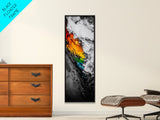 Liquid Fire, Abstract Wall Art, Fiery Painting, Framed Canvas Print, Modern Home Decor, Colorful Energy Art, Vibrant Living Room Accent