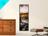 Autumn Forest, Mountain Landscape, Rustic Wall Art, Canvas Print, Fall Home Decor, Cozy Cabin Artwork, Nature Painting, Earthy Wall Accent