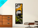 Autumn Wagon, Rustic Decor, Western Art, Framed Canvas Print, Wagon Painting, Fall Wall Art, Country Farmhouse, Living Room Wall Art