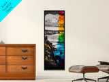 Vibrant Coast, Abstract Seascape, Colorful Ocean Art, Canvas Print, Bold Wall Art, Coastal Home Decor, Beach Painting, Modern Art