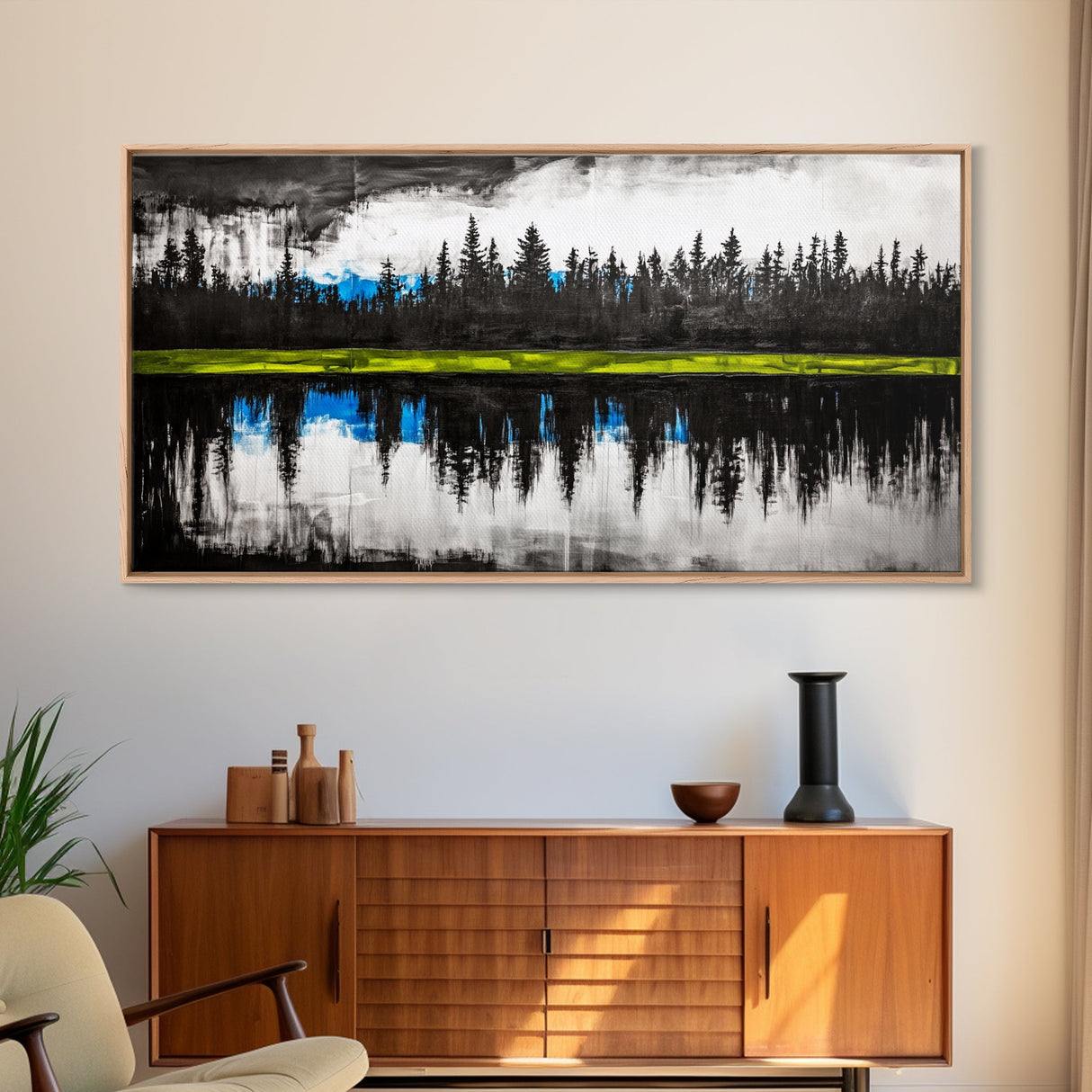 Lake Reflection, Forest Landscape, Tranquil Wall Art, Canvas Print, Nature Lover Gift, Bedroom Wall Art, Zen Home Decor
