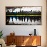 Lake Reflection, Forest Landscape, Tranquil Wall Art, Canvas Print, Nature Lover Gift, Bedroom Wall Art, Zen Home Decor