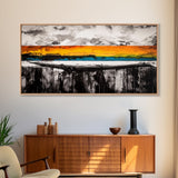 Dramatic Sunset, Abstract Horizon, Vibrant Colorful Art, Bold Nature Wall Art, Southwest Painting, Large Statement Art, Canvas Print