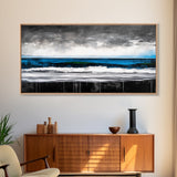 Ocean Wave, Moody Seascape, Coastal Art, Framed Canvas Print, Minimalist Wall Decor, Beach House Art, Modern Home Decor