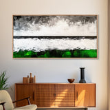 Stormy Coast, Black and White Seascape, Dramatic Ocean Art, Canvas Print, Coastal Home Decor, Minimalist Wall Art, Moody Living Room Art