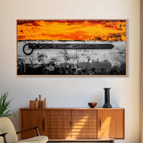 Metal Latch, Rustic, Bold, Abstract, Framed Canvas Print, Industrial Wall Art, Farmhouse Decor, Textured Painting, Unique Wall Accent